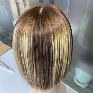 Perruque de cheveux humains vietnamiens droite avec os de luxe cuticule alignée cheveux vierges avec dentelle transparente Super Double dessiné du Vietnam - Product Image 4