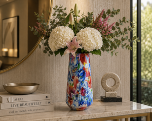 High Quality Set of 3 Unique Design Metal <b>Flower</b> Vase <b>Sticker</b> Enamel Large Size <b>Flower</b> Pot for Home and Table Decor Handmade - Product Image 1