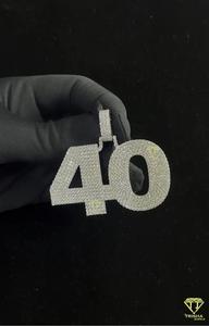 Personalized " 40 " Number Pendant Bling Hip Hop Necklace Custom Number Jewelry For Men Women - Product Image 3