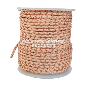 3mm Natural Bulk Bolo <b>Braided</b> Leather <b>Cord</b> for Jewelry and Craft Projects Professional Jewelry Leather <b>Cord</b> - Product Image 1