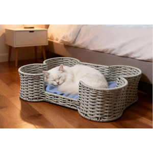 Coussin tissé pour animaux de compagnie en forme d'os - Product Image 5
