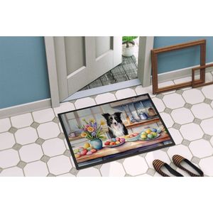 Felpudo de Pascua Border Collie antideslizante para interior/exterior, alfombra de entrada de pila baja, 24H X 36W, alfombrilla lavable para puerta delantera - Product Image 4