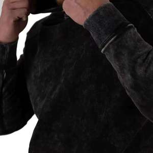 Custom Blank Vintage Distressed Cropped <b>Pullover</b> <b>Mens</b> Acid Washed Paint Splatter Sunfaded Winter Fleece Streetwear Hoodie No - Product Image 4