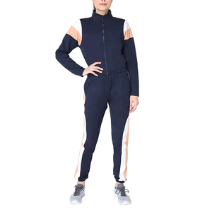 Survêtement femme à séchage rapide 100% coton, couleur rouge unie, respirant, avec logo personnalisé, service OEM - Product Image 1