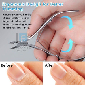 Coupe-ongles en acier inoxydable de haute qualité, lame courbée, durable, ouverture large, fabriqué au Pakistan, emballage personnalisable - Product Image 6