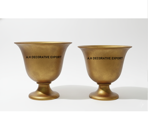 Macetero de Aluminio Negro Mate - Urnas de Pedestal Industriales Modernas para una Decoración Minimalista y Elegante del Hogar y Jardín - Product Image 6