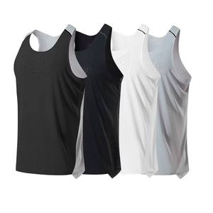 Camiseta sin mangas para hombre High Street, 100% algodón, para gimnasio, fitness, secado rápido, chaleco para correr, transpirable. - Product Image 3