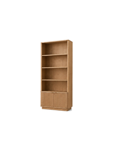 Librería Estética con 4 Estantes y Gabinete de Almacenamiento, Diseño Minimalista para Sala de Estar, Oficina en Casa, Mueble Independiente - Product Image 4