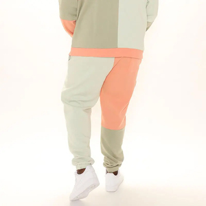 Men’s Cotton <b>Blend</b> Fleece Tracksuit | Color Block Pullover Hoodie & Jogger Set | OEM ODM Apparel Supplier - Product Image 2