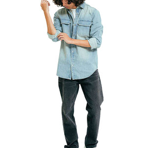 Chemise en jean sur mesure pour homme 100% coton respirant et coloris personnalisé – Artisanat de qualité supérieure - Product Image 3