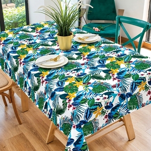 Nappe Florale Tropicale Imperméable Imprimée Carrée en Tissu pour Salle à Manger - Product Image 3