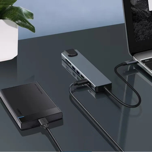 Station d'accueil USB-C 8-en-1 avec HDMI 4K, Ethernet RJ45, lecteur de cartes SD/TF et charge rapide PD 100W pour ordinateur portable - Product Image 3