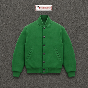 Chaqueta Varsity Verde Satinada Personalizada con Textura, Chaqueta Bomber de Béisbol para Hombre, Mujer, Unisex, Moda Urbana, Ropa de Abrigo, Invierno, Casual - Product Image 5