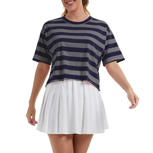 Camiseta de Algodón de Alta Calidad para Mujer, Diseño Personalizado, Estampado Sólido a la Moda, Manga Corta, Corte Regular, Camiseta Corta Personalizada para Mujer - Product Image 6