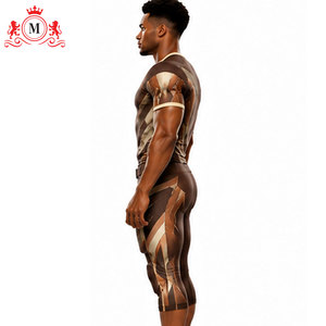 Conjunto de Uniforme de Fútbol Sublimado para Hombre, Patrón Marrón Dorado, Transpirable, Poliéster, Jersey y Pantalones para Adulto, Fusión sin Costuras - Product Image 4