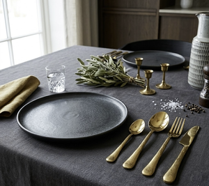 ชุดช้อนส้อม 4 ชิ้น เคลือบทอง PVD สำหรับงานแต่งงาน ปลอดภัยสำหรับเครื่องล้างจาน ผลิตจากสแตนเลส 304 เกรดสำหรับอาหาร ชุดอุปกรณ์เสิร์ฟสำหรับร้านอาหาร ช้อน ส้อม - Product Image 2