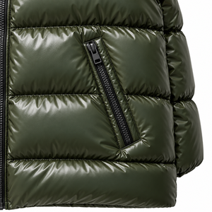 Veste matelassée en toile pour homme, prix de gros, col montant personnalisé, respirante, écologique, à capuche, fermeture éclair, pour l'extérieur, hiver - Product Image 4