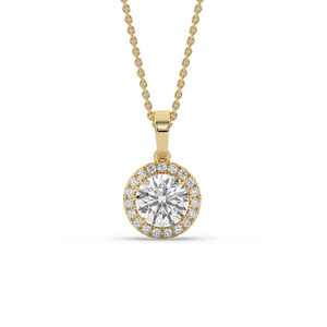 จี้เพชรเพาะเลี้ยงทรงกลมเจียระไนแบบบริลเลียนท์น้ำหนักเบา 2.39 กะรัต ทอง 14KT 10KT สำหรับโอกาสพิเศษ - Product Image 6