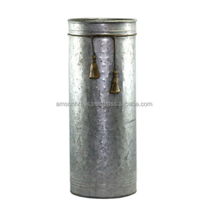 Porte-parapluie galvanisé de forme ronde pour décor de couloir à la maison porte-parapluie Design gaufré porte-parapluie en métal Design de luxe - Product Image 3