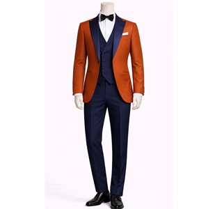 Custom Made ROYAL SPORTS Mustard Formal Men Business Suits Outdoor Wedding Fashion Dress Pant Coat Tuxedo Suit Wholesale OEM ODM - Product Image 1