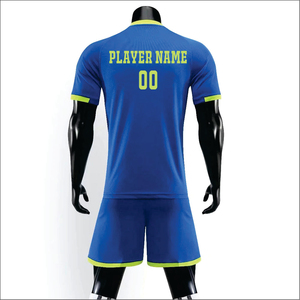 เสื้อฟุตบอลแบบสั่งทำขายส่ง OEM สำหรับทุกเพศ พิมพ์ลายชุดฟุตบอล ระบายอากาศได้ดี ซับเหงื่อ 100% โพลีเอสเตอร์ คอวี สำหรับสโมสร - Product Image 2