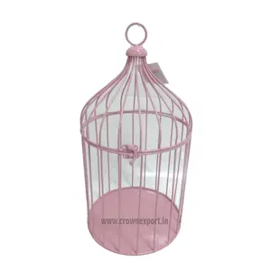 强大的质量实心金属鸟笼，用于婚礼装饰派对装饰和家居装饰悬挂鸟和鹦鹉笼宠物笼