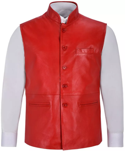 Chaleco de Hombre de Moda de Invierno, Casual, de Alta Calidad, de Cuero Genuino, Transpirable, Corto, Hecho a Medida, Nuevo y Moderno - Product Image 1