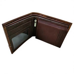 Portefeuille pour homme en cuir de veau véritable, style ouvert, personnalisé, haute durabilité, poche personnalisée, tendance, prix bas - Product Image 4