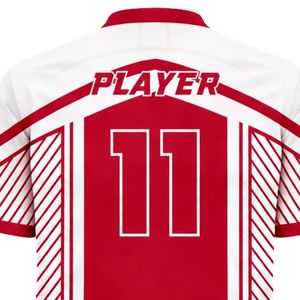 Conjunto de Uniforme de Fútbol Personalizado Rojo y Blanco, Uniforme de Fútbol Profesional, Ropa Deportiva Transpirable para Equipos, Alibaba.com - Product Image 4