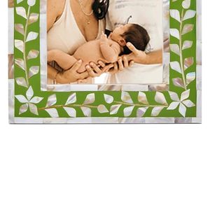 Mother of Pearl Inlay Photo <b>Frame</b> Green Color Handmade Decorative Picture <b>Frame</b> Photo Vintage Bone & Shell Inlay Tabletop <b>Frame</b> - Product Image 4
