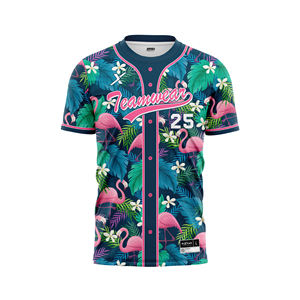Maillot de baseball vintage personnalisé Miami - Options d'équipe entièrement personnalisables, impression par sublimation, sans manches, col rond, respirant - Product Image 3
