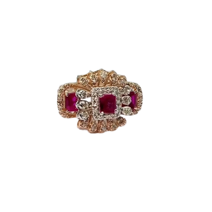 แหวนเพชรกลมโตสำหรับผู้หญิงเหมาะสำหรับเป็นของขวัญงานเลี้ยงครบรอบแต่งงาน - Product Image 1