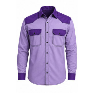 CAT2 Safety <b>Flame</b> Retardant FRC Woven Unisex Welding <b>Shirt</b> 7.5OZ NFPA2112 Pearl Button Cuffs Quick Dry Workwear - Product Image 2