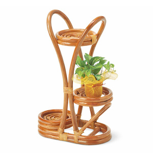 High quality natural rattan plant flower <b>pot</b> rack produced in Vietnam greenery display <b>stand</b> - Product Image 3
