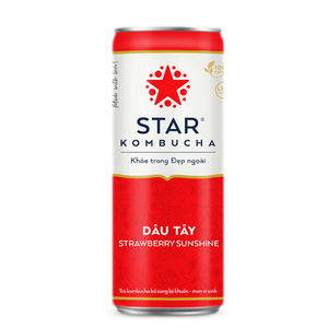 เครื่องดื่มคอมบูชาสตรอว์เบอร์รีซันไชน์ขายดีที่สุด ขนาด 250 มล. ยี่ห้อสตาร์ คอมบูชา ชาหมัก ราคาขายส่งสุดคุ้ม - Product Image 1