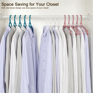 Plastic Clothing <b>Hangers</b> With Hook Anti-Slip Design For Wardrobe <b>Storage</b> Modern Style Rectangle Shape Single Tier - Product Image 5