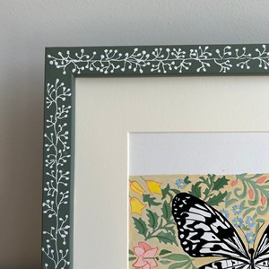 Espejo de Pared Cuadrado de Madera de Pino Hecho a Mano con Acabado Pintado en Verde Salvia, Venta al Por Mayor - Product Image 4