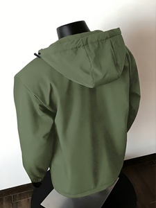 Blousons coupe-vent unisexes à capuche et col montant, imperméables, teints, pour la randonnée en extérieur, avec logo, grandes tailles, collection automne, vente en gros à prix réduit - Product Image 2