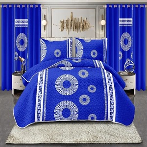 Cubrecamas de Terciopelo con Bordado de Lujo y Patchwork, Estilo Moderno, Impermeables, 300 Hilos, Personalizables, Dobles - Product Image 1