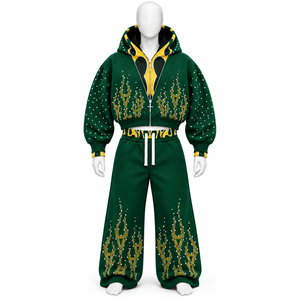 Survêtement molletonné épais 2026 pour homme – Sweat à capuche zippé imprimé tendance, coupe oversize décontractée à prix abordable - Product Image 4