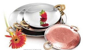 Patila en cuivre martelé de luxe |   Couvercle de casserole en laiton compatible avec les cuisinières à gaz King International, écologique - Product Image 1