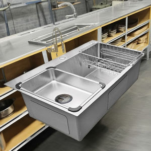 อ่างล้างจาน7846แบบถ้วยเดียวทำด้วยมือสแตนเลส304ทรงสี่เหลี่ยมผืนผ้าดีไซน์ใหม่ราคาดีหนึ่งรูโดยตรงจากเวียดนาม - Product Image 4