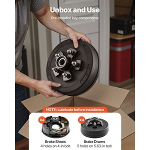 Kit Freni Elettrici per Rimorchio 10 x 2-1/4 Pollici, 1 Coppia, Auto-Regolanti, 3500 Libbre, per Riparazione Assale Rimorchio - Product Image 4