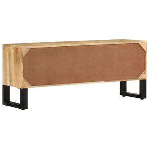Mueble para TV de madera de mango en bruto y acero con soporte de zinc para televisores - Product Image 3