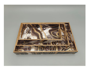 Bandeja sólida de madera elegante hecha a mano de lujo apta para lavavajillas de alta calidad para cocina comedor servir comida bebidas regalos - Product Image 3