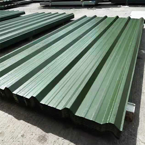 Materiales de construcción de metal Hoja de acero corrugado de color-Techo estriado recubierto de color <span class=keywords><strong>hierro</strong></span> Corte PPGI Doblado de soldadura incluido - Product Image 6