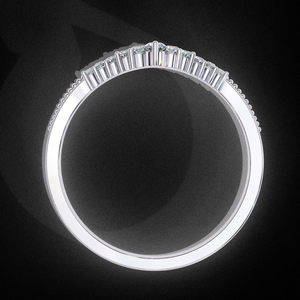 แหวนแต่งงานแบบมินิมอลสำหรับผู้หญิง ประดับเพชรทรงกลม 0.20 กะรัต เพาะเลี้ยงในห้องปฏิบัติการ ได้รับการรับรองจาก IGI ตัวเรือนทองคำขาว 14K - Product Image 2