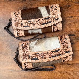 กระเป๋าคลัทช์หนังวัวแบบมีเครื่องมือสำหรับแกะสลักมาใหม่กระเป๋าคลัทช์มีสไตล์กระเป๋าสตางค์หนังสไตล์ตะวันตก - Product Image 5