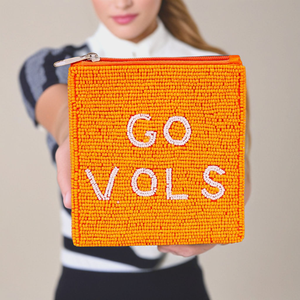 Monedero Artesanal Elegante Naranja con Cuentas y Cierre de Cremallera Duradero, Organizador Portátil para el Día del Partido, para Monedas Sueltas, en Oferta - Product Image 2