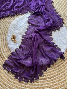 Nouvelles collections exclusives de saris indiens en soie, sari spécial mariage avec travail manuel et blouse cousue, sari à bas prix pour femmes - Product Image 2